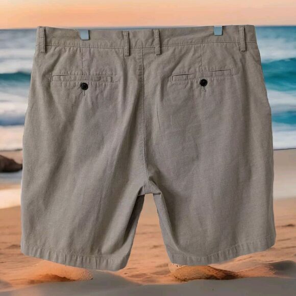 Goodthreads Men's Flat-Front Comfort Stretch Chino Shorts W38 Beige - Picture 2 of 6